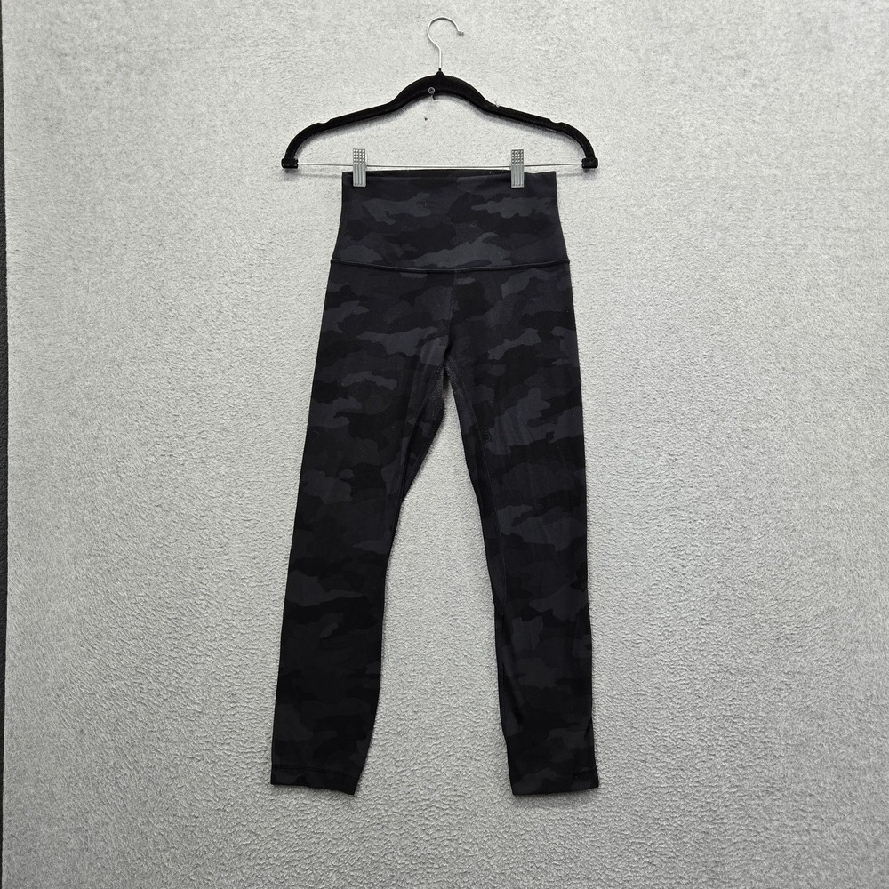 Lululemon Women Activewear Pants 4 Black Align Legging Camouflage Yoga